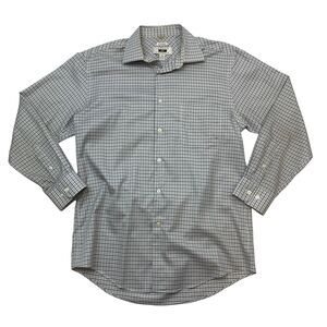 Joseph Abboud Dress Shirt Mens 16 Plaid Cotton No Wrinkles Button Up *READ